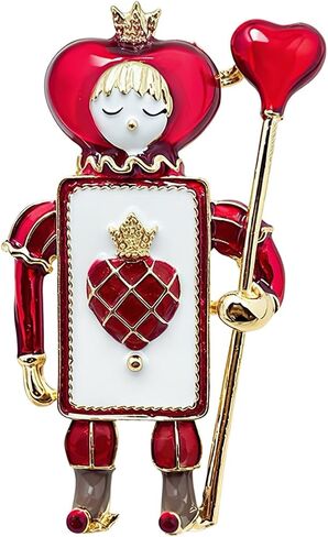 Soldier Brooch Pin for Women Men Enamel Heart Spades Gold Plated Brooch, Cute Valentine Porker Lapel Pin, Dress Accessories Holiday Birthday Theme Party Jewelry in Kuwait