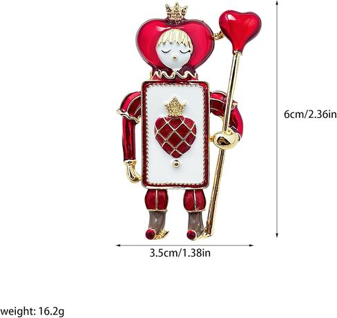 Soldier Brooch Pin for Women Men Enamel Heart Spades Gold Plated Brooch, Cute Valentine Porker Lapel Pin, Dress Accessories Holiday Birthday Theme Party Jewelry in Kuwait