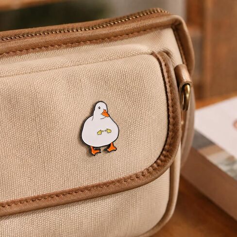 Funny Shy Duck Enamel Pin - Humor Internet Meme Duck Pins Brooch for backpack, jackets, Hats. Fun Animal Brooches Gift for Friends, Family and Students in Saudi Arabia