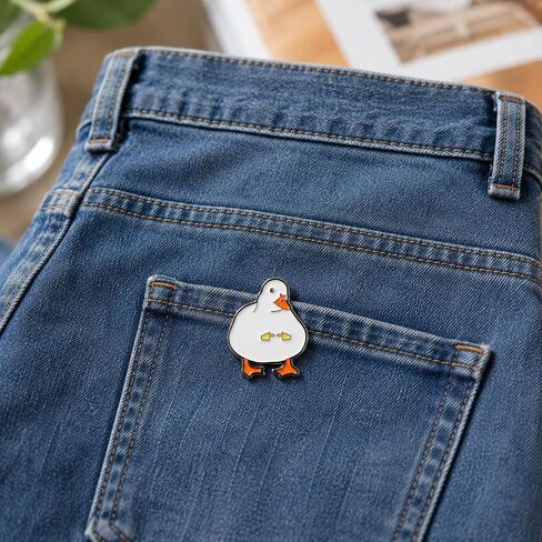 Funny Shy Duck Enamel Pin - Humor Internet Meme Duck Pins Brooch for backpack, jackets, Hats. Fun Animal Brooches Gift for Friends, Family and Students in Saudi Arabia