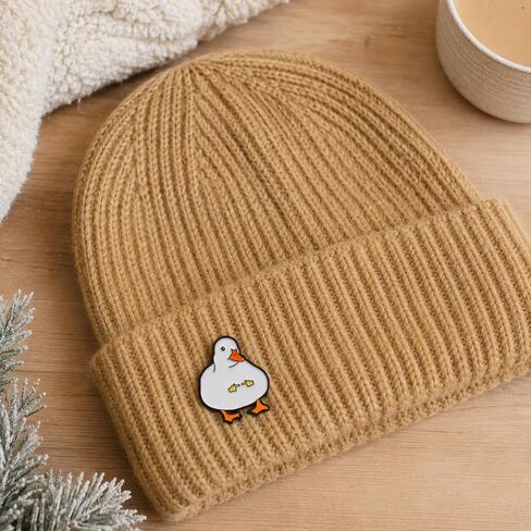 Funny Shy Duck Enamel Pin - Humor Internet Meme Duck Pins Brooch for backpack, jackets, Hats. Fun Animal Brooches Gift for Friends, Family and Students in Saudi Arabia