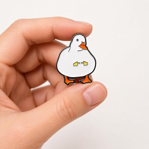Funny Shy Duck Enamel Pin - Humor Internet Meme Duck Pins Brooch for backpack, jackets, Hats. Fun Animal Brooches Gift for Friends, Family and Students in Saudi Arabia