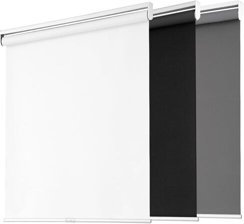 Blackout Roller Shades for Windows, Cordless Free-Stop Blinds with Thermal Insulated,UV Protection Fabric. Pull Down Room Darkening Door Blinds for Home, Office Easy to Install(53" W x 72" H,White) in Kuwait