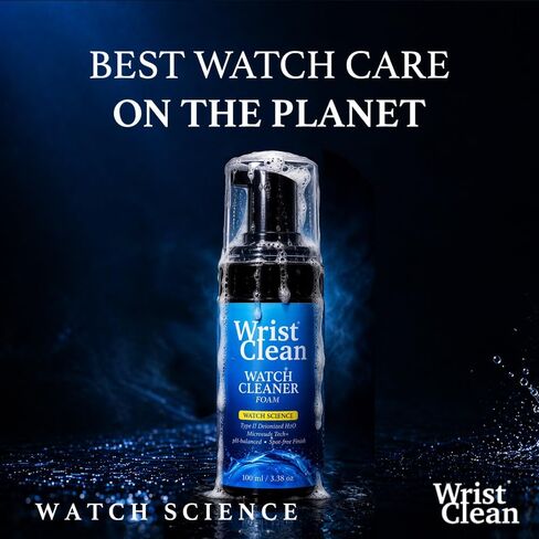 Basic Watch Cleaning Kit | Science Formulation for Safe & Gentle Cleaning | (1x) Watch Cleaner Foam 100ML, (1x) Drying Towel 11.5" x 11.5", (1x) Microfiber Pouch | USA Made (3 piece Set) | Rejuvenates Your Watch and Maintains Your Investment in Saudi Arabia