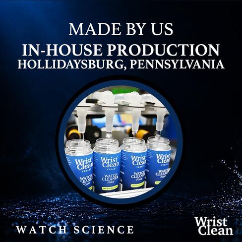 Basic Watch Cleaning Kit | Science Formulation for Safe & Gentle Cleaning | (1x) Watch Cleaner Foam 100ML, (1x) Drying Towel 11.5" x 11.5", (1x) Microfiber Pouch | USA Made (3 piece Set) | Rejuvenates Your Watch and Maintains Your Investment in Saudi Arabia