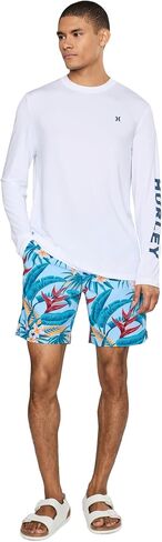 Hurley Men's Phantom-Eco Block Party 18" Boardshorts, Tahitian Teal, 34 in Saudi Arabia