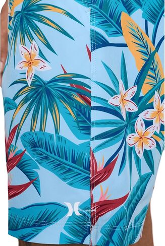 Hurley Men's Phantom-Eco Block Party 18" Boardshorts, Tahitian Teal, 34 in Saudi Arabia