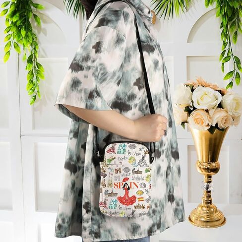 WCGXKO Spain Themed Gift Spain Bachelorette Party Gift Spain Travel Crossbody Bag for Spain Lovers in Kuwait