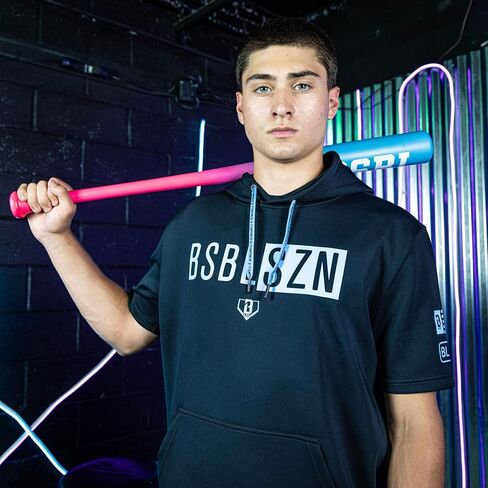 Baseball Lifestyle 101 BSBL-SZN Short Sleeve Hoodie V3 - Adult Sizes S - XL in Saudi Arabia