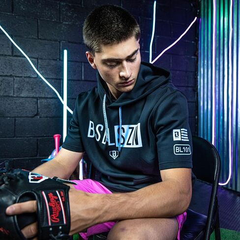 Baseball Lifestyle 101 BSBL-SZN Short Sleeve Hoodie V3 - Adult Sizes S - XL in Saudi Arabia