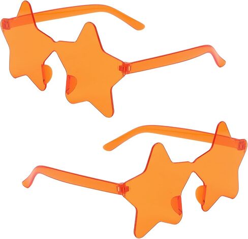 2 Pairs Star Sunglasses Bulk Rimless Star Shaped Sunglasses Funny Party Glasses Party Favors Photo Booth Props in Saudi Arabia