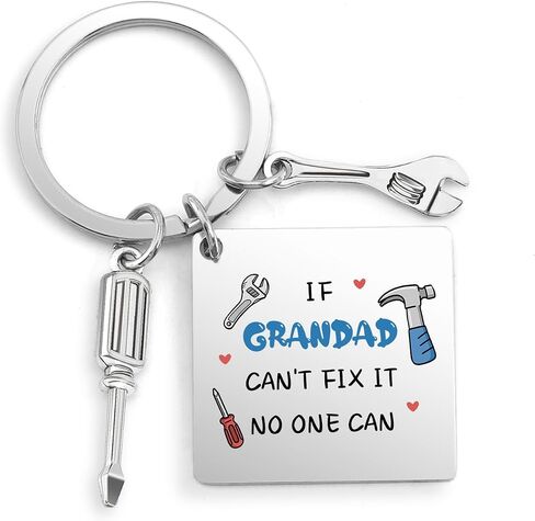 Granddad Gifts Funny Grandpa Gifts for Fathers Day Keychain Birthday Presents for New Grandpa Nonno Granddaddy Grandfather Poppy Grampy Gift Valentines Day Unique Christmas Gift Key Chain Ring Keyring in Kuwait