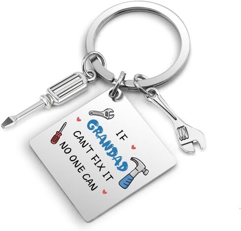 Granddad Gifts Funny Grandpa Gifts for Fathers Day Keychain Birthday Presents for New Grandpa Nonno Granddaddy Grandfather Poppy Grampy Gift Valentines Day Unique Christmas Gift Key Chain Ring Keyring in Kuwait