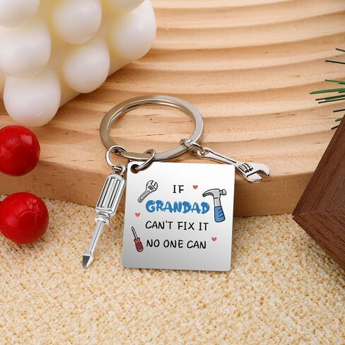 Granddad Gifts Funny Grandpa Gifts for Fathers Day Keychain Birthday Presents for New Grandpa Nonno Granddaddy Grandfather Poppy Grampy Gift Valentines Day Unique Christmas Gift Key Chain Ring Keyring in Kuwait