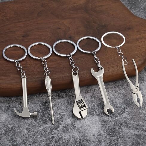 5Pcs Mini Tool Keychain Set, Aluminum Alloy Street Style Multifunction Tool Pendants, Unisex Bag Charms & Gifts for Friends in Kuwait