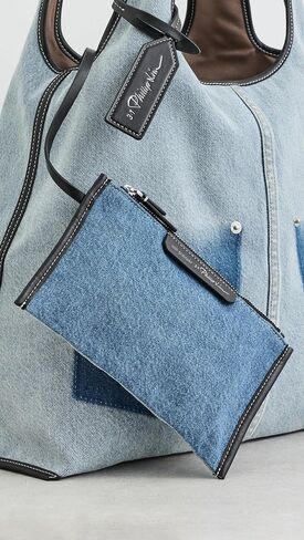 3.1 Phillip Lim Women's Denim Ghost Patch Market Tote in Saudi Arabia