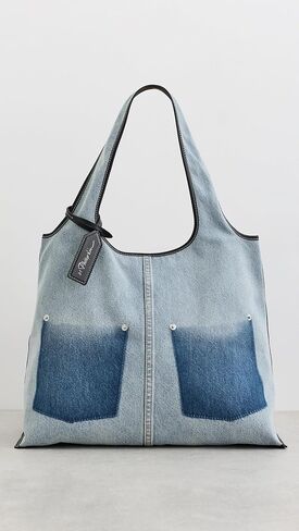 3.1 Phillip Lim Women's Denim Ghost Patch Market Tote in Saudi Arabia