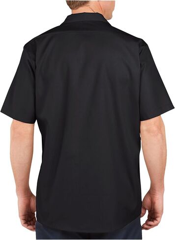 LS535 Dickies Men’s Short-Sleeve Industrial Poplin Work Shirt (Navy) (3XL) in Kuwait