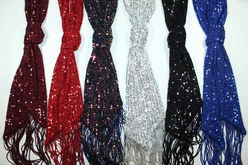 Small scarf with fashionable sequins for decoration in Saudi Arabia