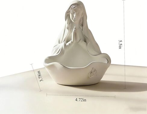 5.5 Inch Renaissance Virgin Mary Statue, Outdoor & Indoor Blessed Mother Statue with Rosary Holder, Catholic Gift for Mom Birthday, Home Altar Decor, Garden Ornament for Prayer in Saudi Arabia