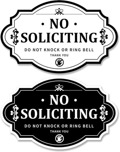 Wooden No Soliciting Sign for Front Door, 3.5x5.5 Inch,Funny No Soliciting Sign for Home, Humorous Do Not Knock Sign, No Soliciting Door Sign for Privacy, Gift for Homeowners in Saudi Arabia