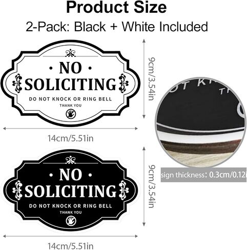 Wooden No Soliciting Sign for Front Door, 3.5x5.5 Inch,Funny No Soliciting Sign for Home, Humorous Do Not Knock Sign, No Soliciting Door Sign for Privacy, Gift for Homeowners in Saudi Arabia