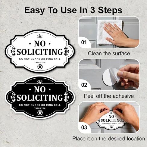 Wooden No Soliciting Sign for Front Door, 3.5x5.5 Inch,Funny No Soliciting Sign for Home, Humorous Do Not Knock Sign, No Soliciting Door Sign for Privacy, Gift for Homeowners in Saudi Arabia