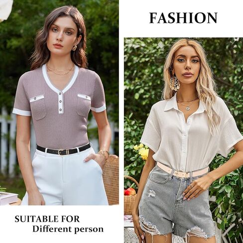 Leather Belts for Women's 2 Pack Casual Fashion Waist Belt with Gold Buckle for Jeans Dresses Pants in Saudi Arabia