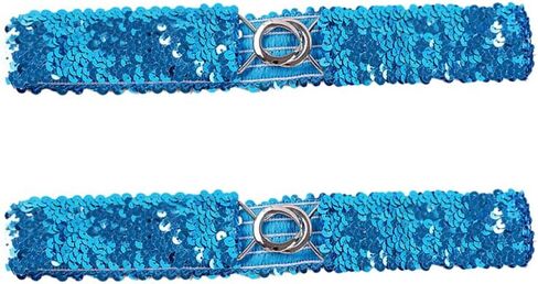 COTIM COYIN Women's Glitter Sequin Decor Stretch Belt, Elastic, Sparkly Cinch Belt For Costume Party in Kuwait