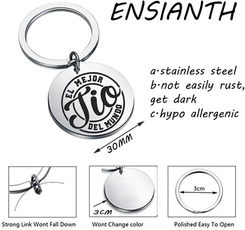 ENSIANTH Tio Keychain - Uncle Gift for Father's Day in Kuwait