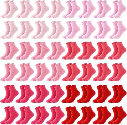 Cuffbow 48 Pairs Fuzzy Socks Bulk for Women Fluffy Sleeping Slipper Soft Socks for Indoor Easter Day Gifts in Saudi Arabia