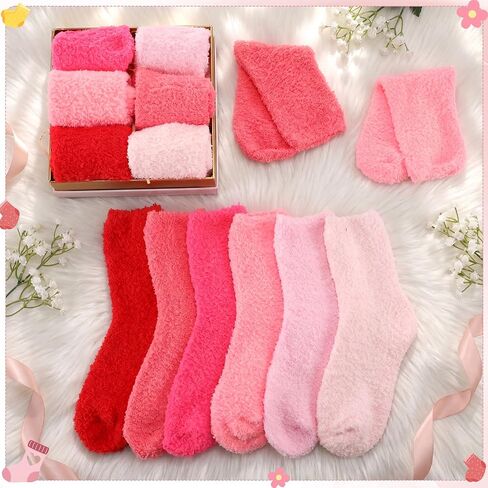 Cuffbow 48 Pairs Fuzzy Socks Bulk for Women Fluffy Sleeping Slipper Soft Socks for Indoor Easter Day Gifts in Saudi Arabia