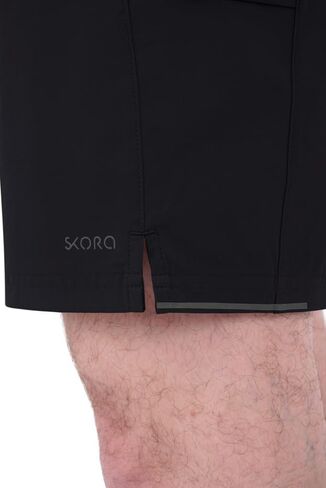 شورت الجري Skora للرجال مقاس 6 بوصات، حمولة منسوجة قابلة للتمدد، سريع الجفاف، تدريب رياضي في صالة الألعاب الرياضية، جيب بسحاب in Kuwait