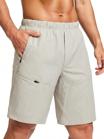 Men's Hiking Cargo Shorts Water Resistant Lightweight Quick Dry Work Shorts Outdoor Fishing Golf 4 Zipper Pockets in Saudi Arabia