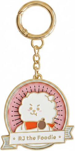 LINE FRIENDS Official BT21 FOODIE Metal Keychain - RJ, Bag Accessories, Cute Keychain, Animal Keyring, Keychains Cute, Llaveros de Peluche, Kpop Merch, Euphoria, Gift for Girls in Kuwait