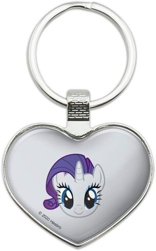 سلسلة مفاتيح My Little Pony Rarity Face على شكل قلب الحب سلسلة مفاتيح معدنية in Kuwait