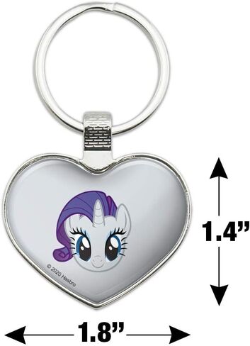 سلسلة مفاتيح My Little Pony Rarity Face على شكل قلب الحب سلسلة مفاتيح معدنية in Kuwait