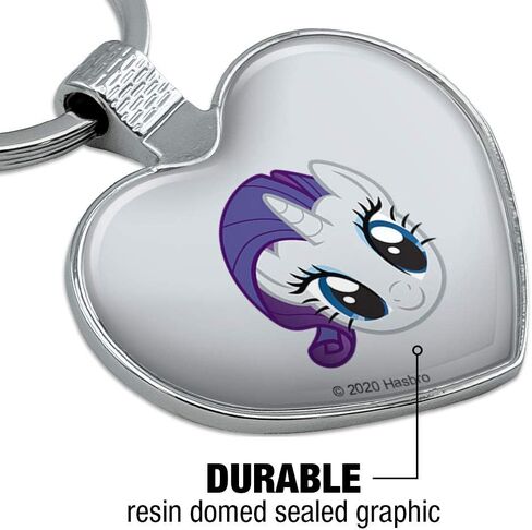 سلسلة مفاتيح My Little Pony Rarity Face على شكل قلب الحب سلسلة مفاتيح معدنية in Kuwait