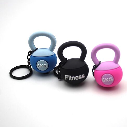 Kettlebell Keychain for Gym Bag Workout Keyring, Fitness Charm for Keys, Backpack, Phone Case Weightlifting Gift for Men & Women (Pink, Blue, Black) in Saudi Arabia