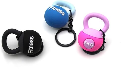 Kettlebell Keychain for Gym Bag Workout Keyring, Fitness Charm for Keys, Backpack, Phone Case Weightlifting Gift for Men & Women (Pink, Blue, Black) in Saudi Arabia