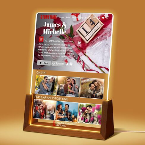 Personalized Fathers Day Birthday Gifts for Best Dad, Custom Acrylic Decor Plaque with Photos, Christmas Unique Gift for Best Dad from Daughter Son, Customized Husband Men Gifts from Wife Women in Kuwait