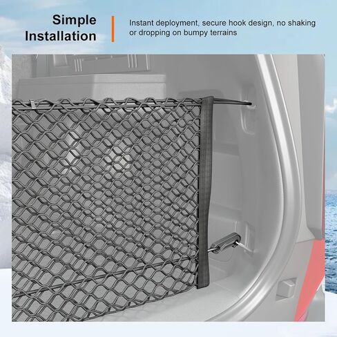 شبكة تخزين البضائع powoq متوافقة مع 2020-2024 Toyota Highlander Trunk Mesh Cargo Net 40.55''x17.32'' بديلة لملحقات Toyota Highlander 20-24 (متوافقة مع 20-24 Toyota Highlander) in Kuwait