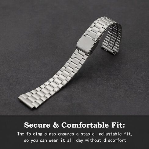 18mm Stainless Steel Replacement Watch Band, Compatible with Casio AE-1200, AE-1000, AE-1300, F-108WH, A-158, A-168, A700W, W-218H, AQ-230A Series, Durable Chain Link Band, Unisex in Saudi Arabia