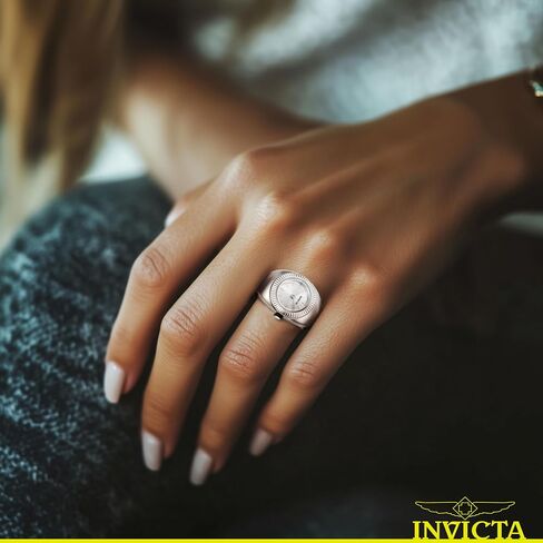 Invicta Mini Lady Ring 16.5mm Stainless Steel Steel Silver dial VC00 Quartz in Kuwait