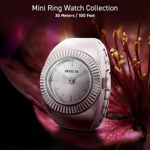 Invicta Mini Lady Ring 16.5mm Stainless Steel Steel Silver dial VC00 Quartz in Kuwait