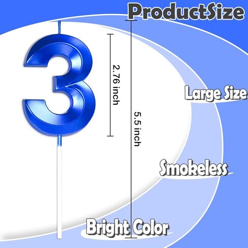 Big 2.76 inch Blue 17 Birthday Candle 17th Birthday Decorations for Boys, 17th Birthday Candles for Bruh Im 17 Birthday Decorations,Number 17 Candles in Saudi Arabia