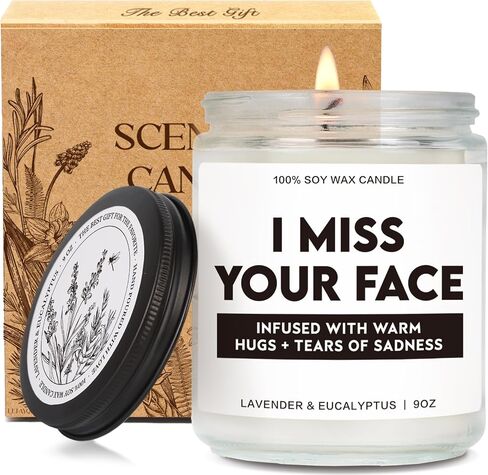 Best Friends Candle Gifts for Women Men, Miss Your Face Candle, Funny Friendship Candles, Fun Gifts for Friends, Unique Friend Birthday Gift for Her Him Coworker, for Sister, Friendship Candles-7 in Saudi Arabia