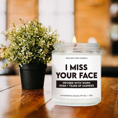 Best Friends Candle Gifts for Women Men, Miss Your Face Candle, Funny Friendship Candles, Fun Gifts for Friends, Unique Friend Birthday Gift for Her Him Coworker, for Sister, Friendship Candles-7 in Saudi Arabia