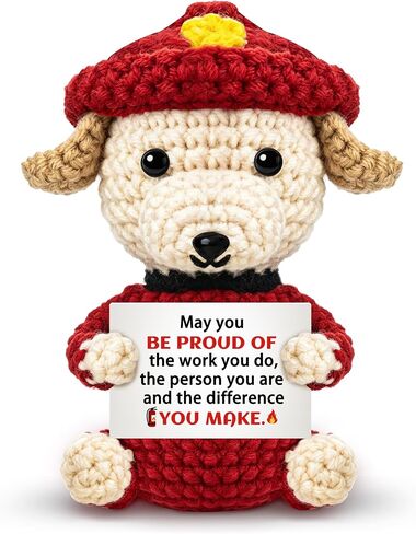Firefighter Gifts for Men Firefighter Dog Stuffed Animal Fireman Gifts for Husband Boyfriend Birthday Graduation Thank You Retirement Keepsake Fire Fighter Stuff Office Decor in Saudi Arabia