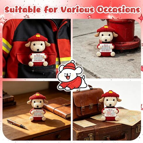 Firefighter Gifts for Men Firefighter Dog Stuffed Animal Fireman Gifts for Husband Boyfriend Birthday Graduation Thank You Retirement Keepsake Fire Fighter Stuff Office Decor in Saudi Arabia